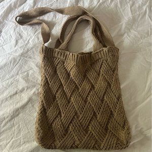 knitted tote bag